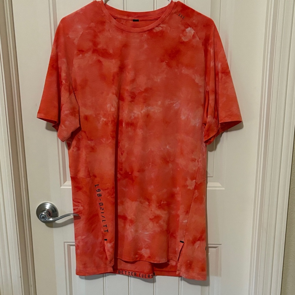 Lululemon Orange Tie-Dye Men's Shirt